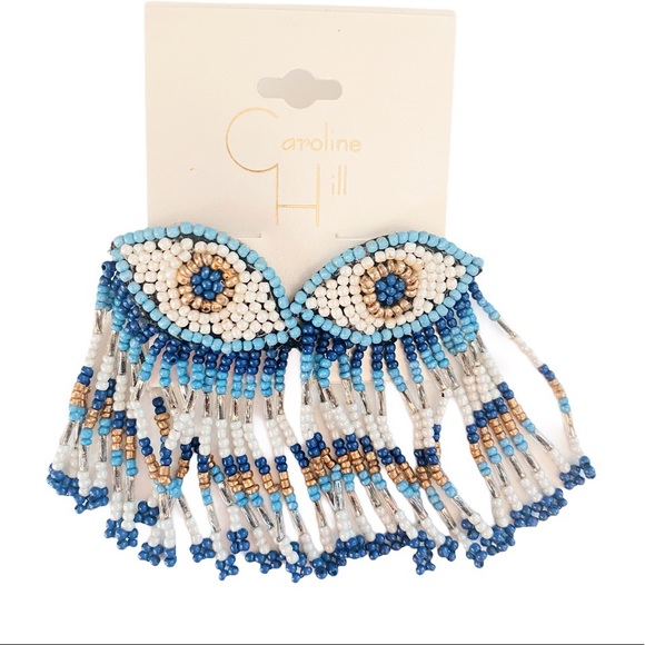 Jewelry - Evil Eye Beaded Earrings